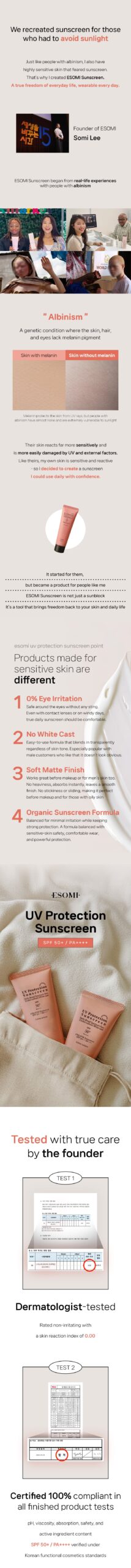 UV Protection Sunscreen 50ml — product information
